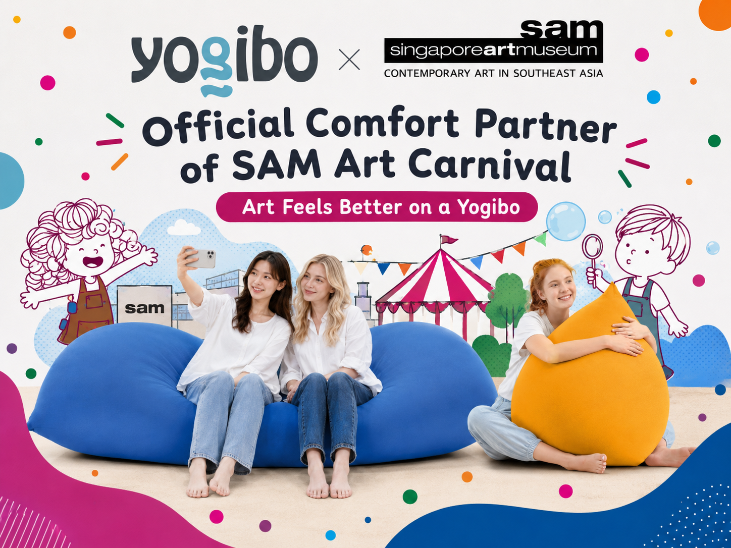 Art Feels Better on a Yogibo: Our Pop-Up at the SAM Art Carnival