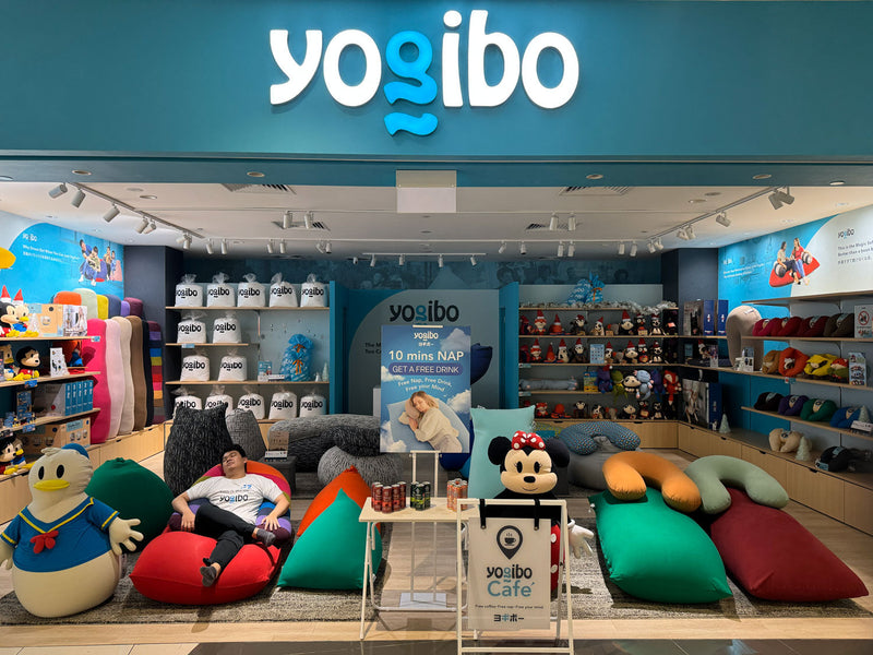 Yogibo Singapore store overview during Free Nap Free Drink Nap Time event