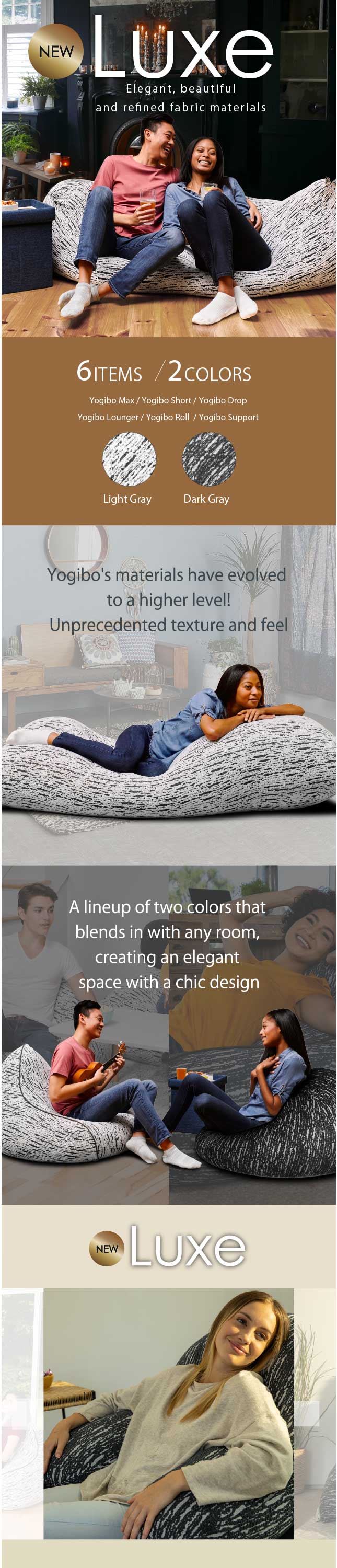 Amazon.com: Yogibo Luxe Short Bean Bag Lounger Chair for