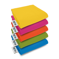 Stack of diffeerent color Yogibo covers