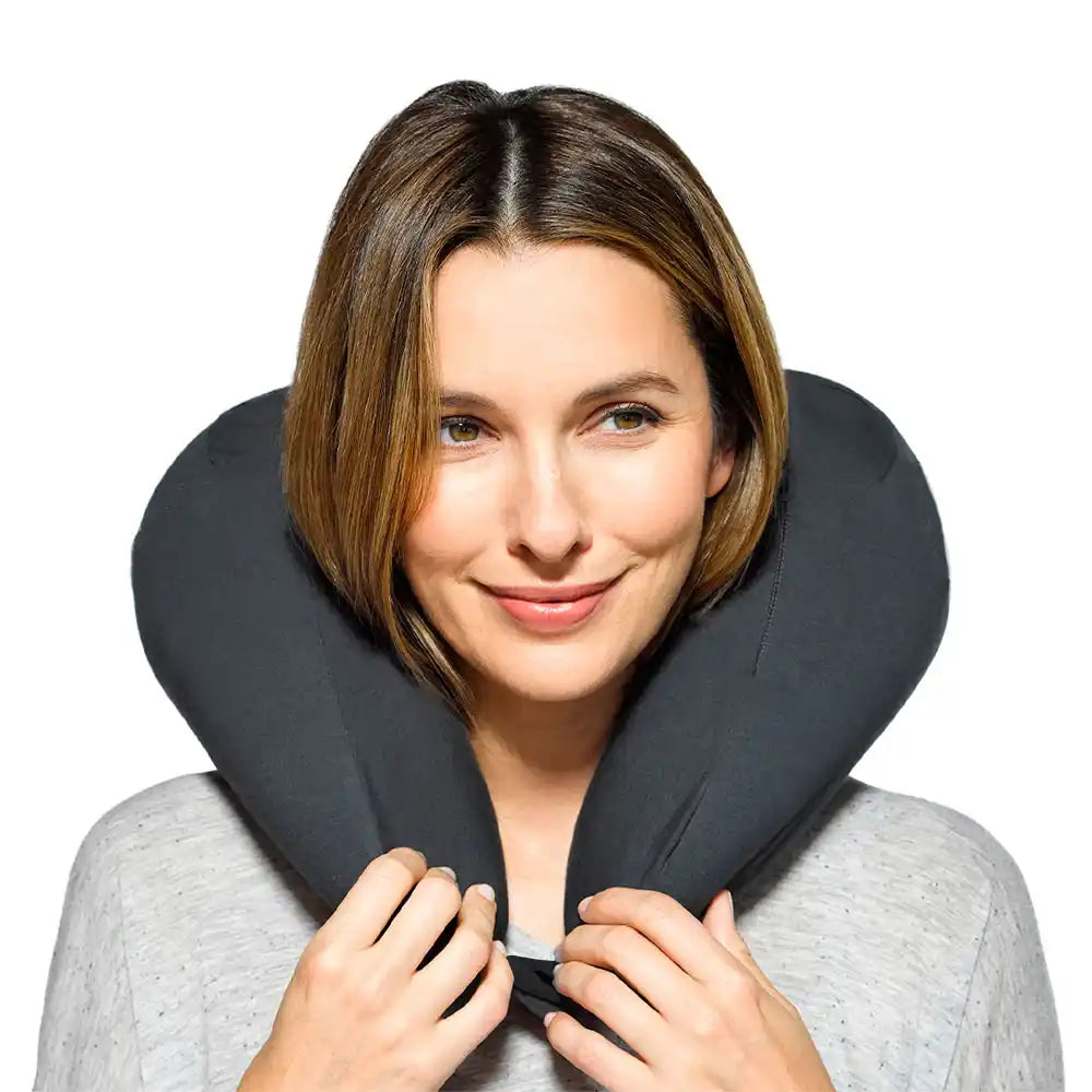 Yogibo Nap X ergonomic travel neck pillow with built-in eye mask