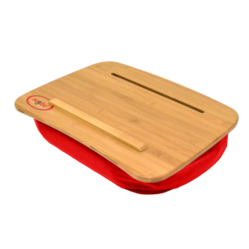 Yogibo Traybo 2.0 bamboo lap desk with Yogibo cushion base